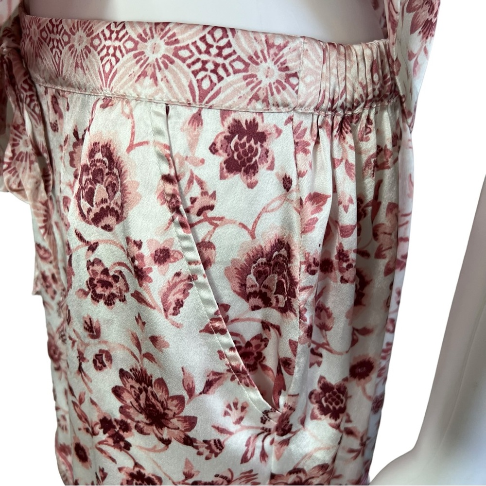 Haute Hippie Pink White Floral Pajama Set M - Picture 8 of 10